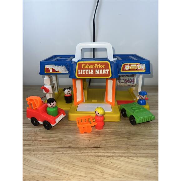 Vintage 1986 Fisher Price Little People Little Mini Mart W/Box. Missing 1 Piece - Picture 3 of 11